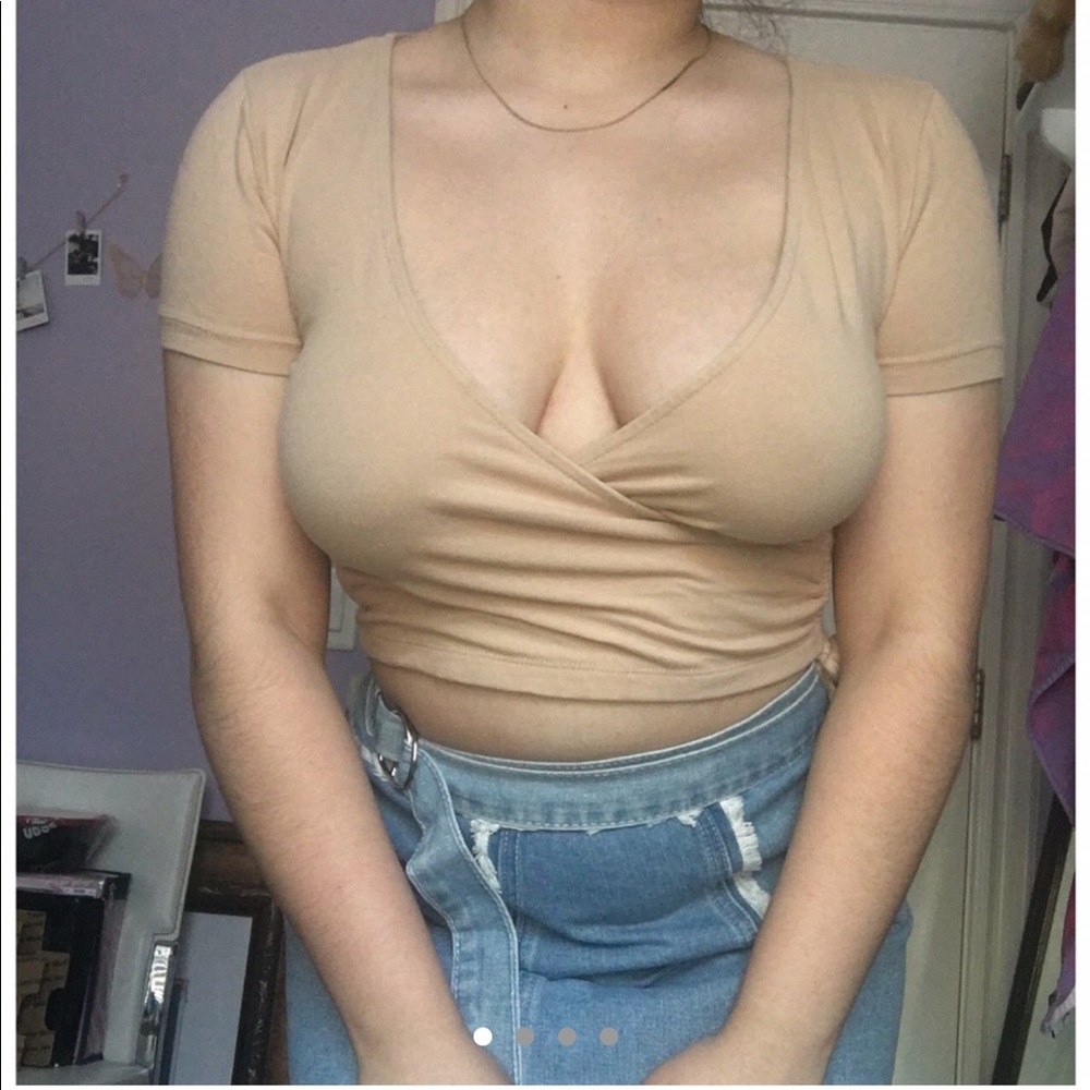Forever 21 Ruched Cropped Top, Size:S